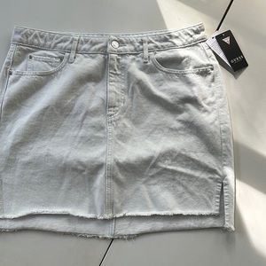 𝅺GUESS skirt midi Jean light blue high-low